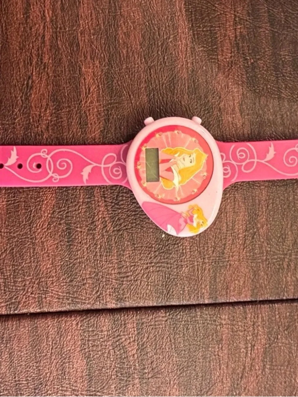 Vintage 1990s Disney Princess Sleeping Beauty Digital Watch – Pink